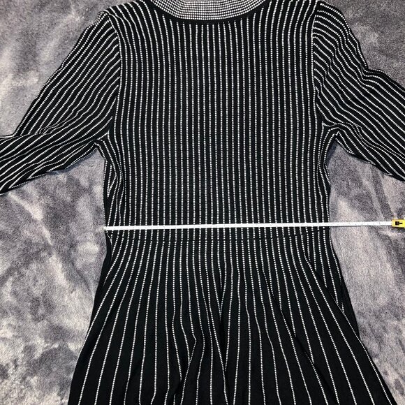 Wendy Williams Black and White Striped Dress L - Picture 6 of 8
